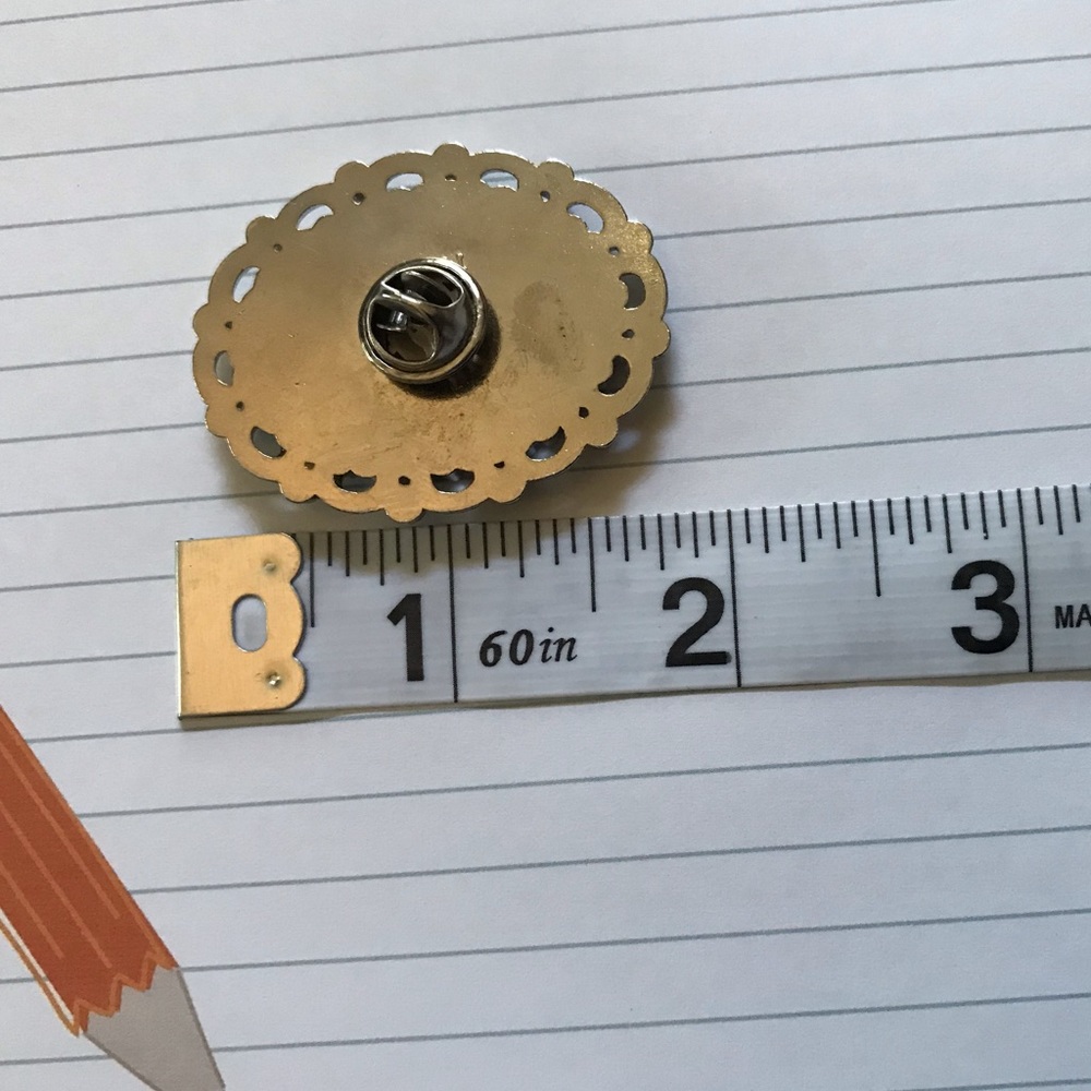 Vintage Pin Up Girl Brooch Gem